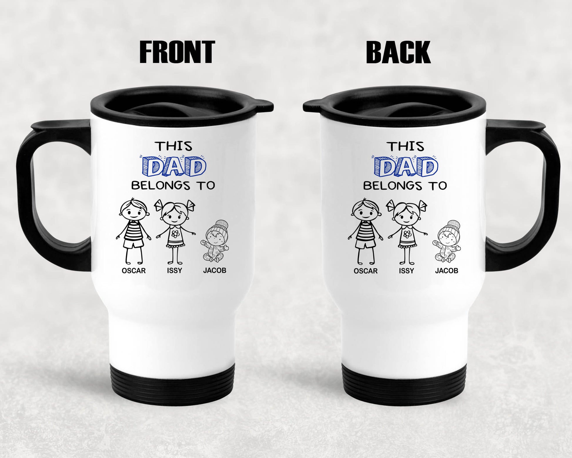 Personalised Dad/Daddy Travel Mug