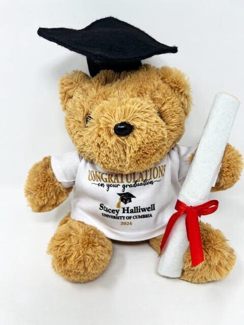 Personalised Graduation Teddy Bear With Box Graduate Congratulations University Bear With Cap End of Year Graduate