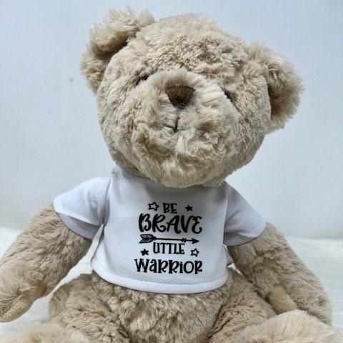 Be Brave Teddy Bear, Child Hospital Illness Gift, Get Well Soon Bear, Children's Inspirational Gift, Soft Toy Brave Child