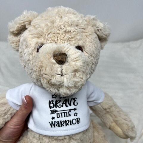 Be Brave Teddy Bear, Child Hospital Illness Gift, Get Well Soon Bear, Children's Inspirational Gift, Soft Toy Brave Child