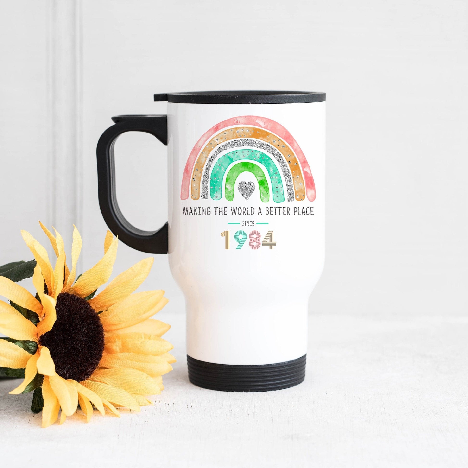 Personalised Inspirational Rainbow Travel Mug