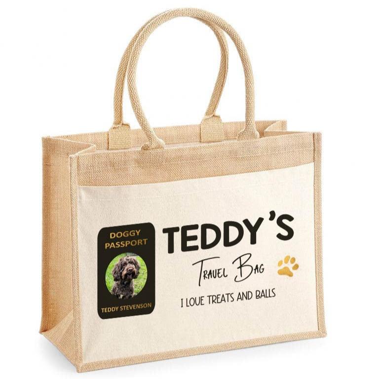 Personalised Dog Holiday Photo Travel Bag