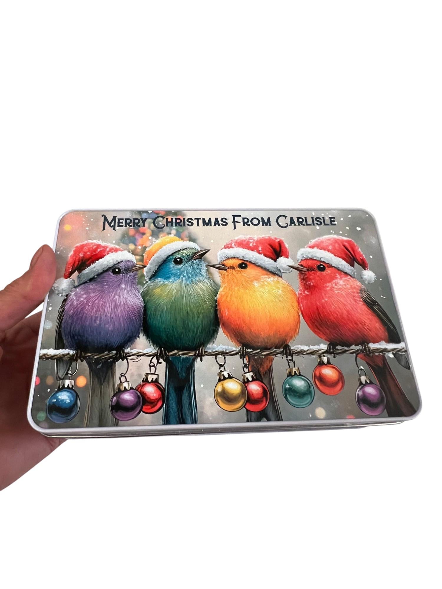 Personalised From Town, City, House Christmas Treat Tin