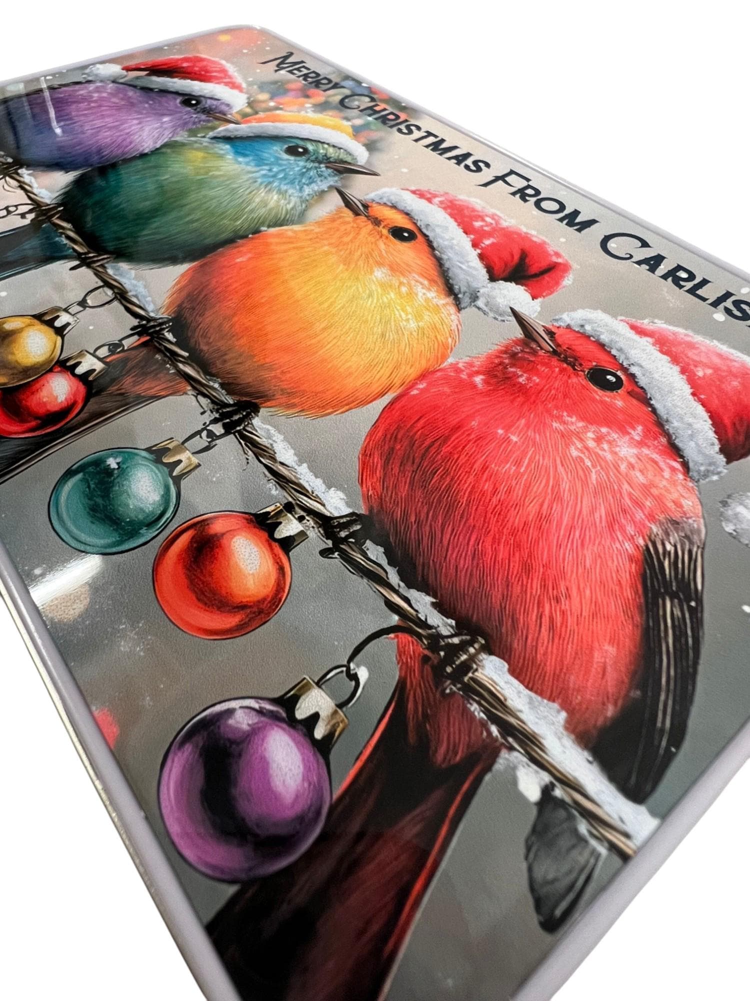 Personalised From Town, City, House Christmas Treat Tin