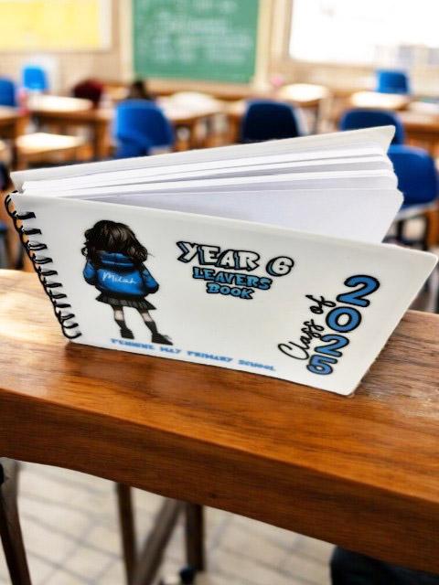 A6 Personalised Girls Leavers Notebook