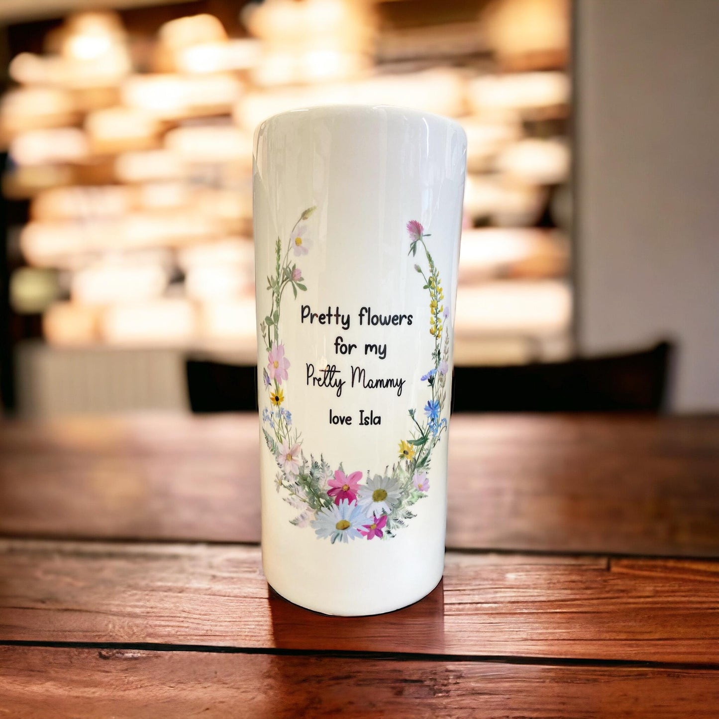 Mother's Day Gift Vase, Grandma, Nan, Nanna, Aunt, Female Relation Pretty Flowers Vase