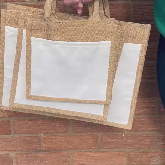 Neonatal Nurse Baby Feet Jute Bag