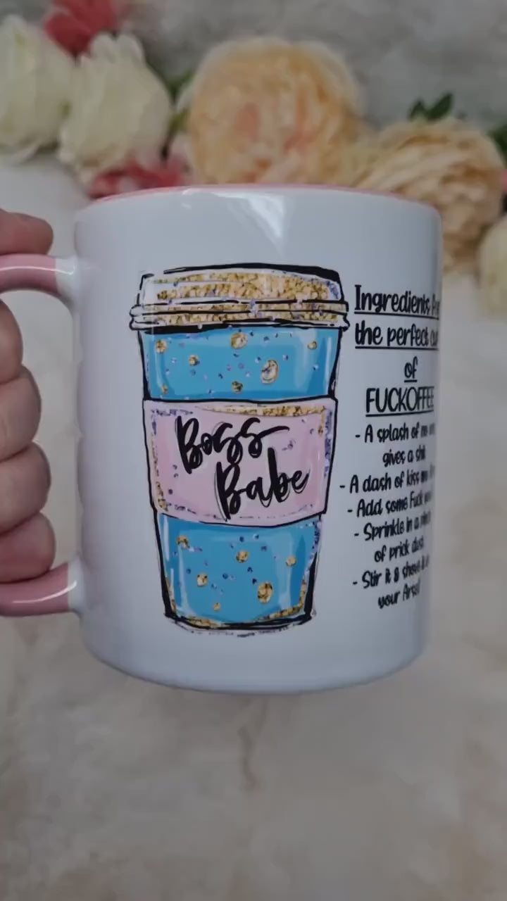 Rude Coffe Quote Ceramic Mug