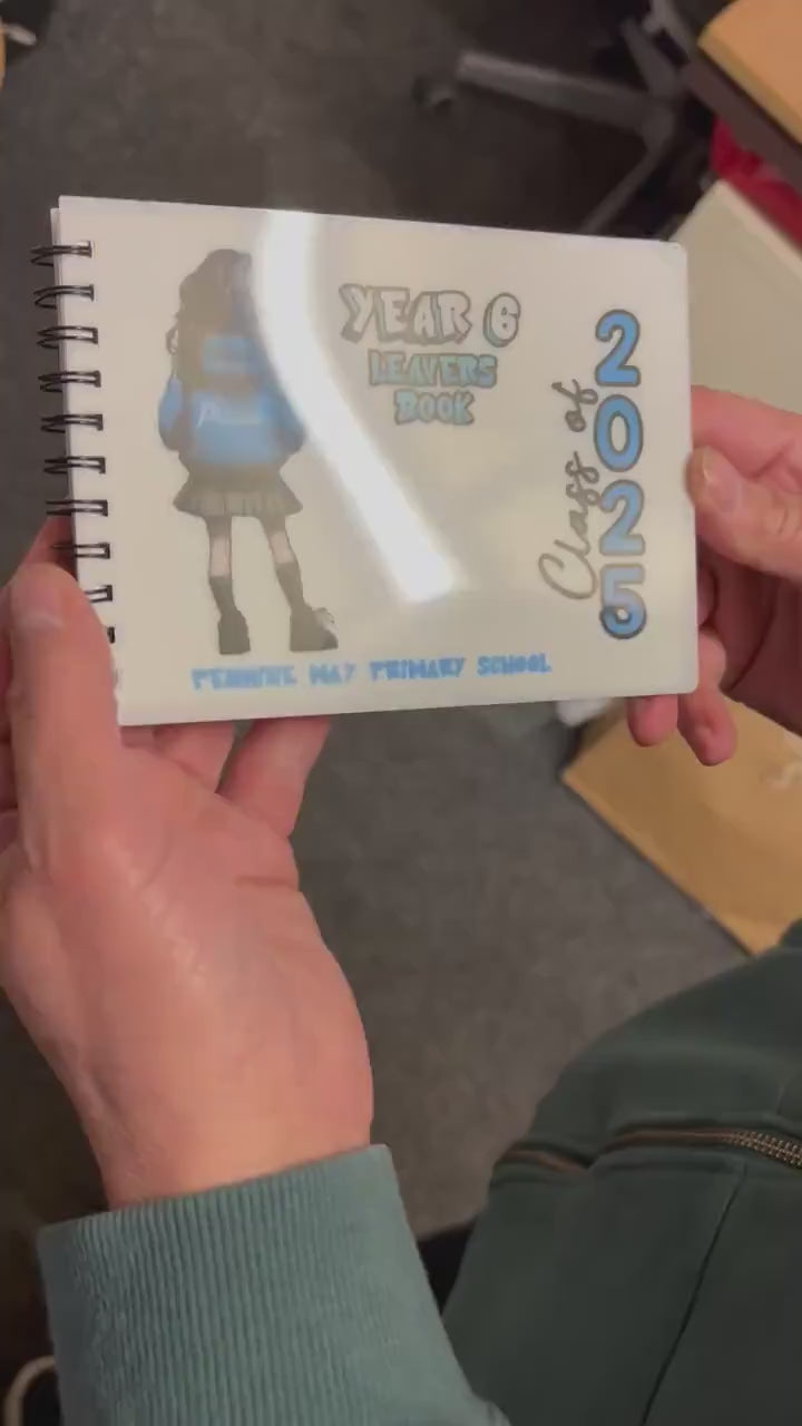 A6 Personalised Girls Leavers Notebook